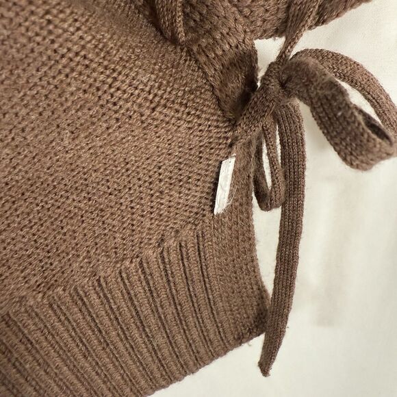 Athleta Wool Blend Sweater Women's XS Brown Knit Crew Neck Long Sleeve - Picture 7 of 10